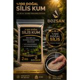 Bozsan 2 Kg 04-08 mmSilis Krem Renk Kumsal Kumu, Bitki Marimo Teraryum Kumu, Akvaryum Kumu, Deniz Plaj Kumu, Oyun Alan Kumu 2 Kg