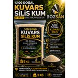 Bozsan 5 Kg 04-08 mm Silis Krem Renk Kumsal Kumu, Bitki Marimo Teraryum Kumu, Akvaryum Kumu, Deniz Plaj Kumu, Oyun Alan Kumu 5 Kg