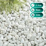 Bozsan Beyaz Dolomit Taş 10 Kg 2-4cm Dolomit Taşı Bahçe Süs Akvaryum Taşı Dere Çakıl Taşı
