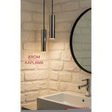 Bozyaka Aydınlatma Serena 2'li Dekoratif Krom Kaplama Metal Tavan Sarkıt Modern Avize (GÜN IŞIĞI LED AMPULLER DAHİLDİR...)