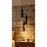Bozyaka Aydınlatma Serena 3'lü Dekoratif Siyah Metal Tavan Sarkıt Modern Avize (GÜN IŞIĞI LED AMPULLER DAHİLDİR...)