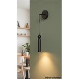 Bozyaka Aydınlatma Sparg Tekli Dekoratif Siyah Metal Modern Duvar Aplik İç Mekan (GÜNIŞIĞI LED AMPUL DAHİLDİR!!!)