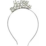 Bp Bizden Pastacılık 1 Adet Gümüş Happy Birthday Yazılı Metal Parti Taç Doğum Günü Renkli Parti Tacı 18 Cm çok renkli