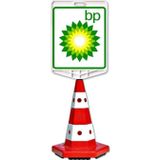 BP Logo Çift Taraf Baskı Trafik Koni Seti Trafik Dubası
