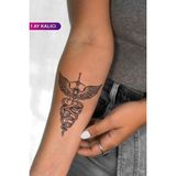 BP Tattoo 1 Ay Kalıcı Gerçek Dövme Görünümlü Kılıç Yılan Kanat Dövmesi
