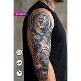 BP Tattoo 1 Ay Kalıcı Para ve Kız Geçici Dövmesi Tam Kol Dövme