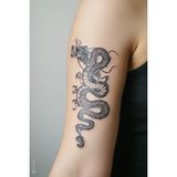 BP Tattoo Ejderha Yinyang Dövmesi Mini Tattoo