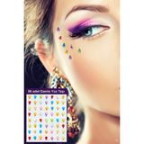 BP Tattoo Renkli Teardrop Göz Yaşı Şeklinde Yüz ve Vücut Taşı Face Gems 56 Parça