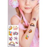 BP Tattoo Unicorn Dünyası Rengarenk Geçici Kız Çocuk Dövmesi