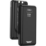 BP18 22.5W 20.000MAH LCD Ekran Dahili Kablolu Taşınabilir Powerbank (Siyah)
