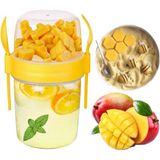 Bpa Free Diyet Öğün & Kahvaltı Için Çatal & Kaşıklı Kapaklı Yoğurt Müsli Salata Meyve Saklama Kabı