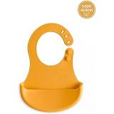 Bpa İçermeyen%100 Silikon Bebek Mama Önlüğü Kaydırmaz Cepli Bebek Önlüğü Sarı