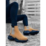Bpm BA0444 Bağcıksız Rahat Yüksek Taban Camel Spor Yarım Bilek Erkek Bot