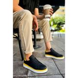 Bpm CH979 Santoni Gbt Spor Erkek Ayakkabı Sıyah/sarı - Karışık