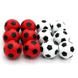 BQSPT Langırt Topları Foose Topları Değiştirme 12 Paket, Masa Futbol Topları Kırmızı ve Siyah Top 36 mm Beyaz Futbol Foosalls, Düzenleme Boyutu Langırt - 12'li Set