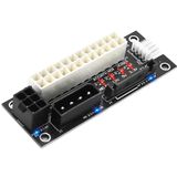 BQZYX+ ADD2PSU Güç Kaynağı Konektörü 4'ü 1 Arada Molex 4Pin/SATA/ATX 6Pin/4Pin Çift PSU Çoklu Güç Kaynağı Adaptörü, Senkron Güç Kartı, Güç LEDli 2PSU Ekleyin