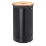 Brabantia 120022 60 lt Siyah Mantar Kapak Çamaşır Sepeti