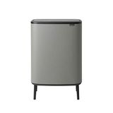 Brabantia 130281 Çöp Kovası, Mineral Beton Gri, 60 Litre