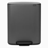 Brabantia 30+30 lt Bo Pedal Bin Platinium 2 Bölmeli Çöp Kutusu