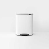 Brabantia Bo Matt Beyaz Pedallı Çöp Kutusu 60LT (Plastik Iç Kovalı) - 60 lt