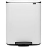 Brabantia Bo Pedal Çöp Kovası, 2 x 30 L Kova - Beyaz 211447