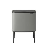 Brabantia Bo Touch çöp kovası – 1 x 36 litre iç kova (mineral beton gri) çöp kutusu/geri dönüşüm mutfak çöp kutusu çıkarılabilir bölmeli + ücretsiz çöp torbası