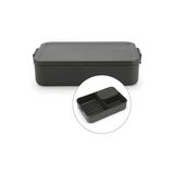 Brabantia Brabantia Make Take Dark Grey Plastik Büyük Boy Bölmeli Yemek Taşıma Kabı 2L