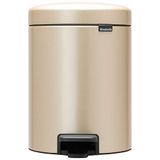 Brabantia Çöp kovası, çelik, metalik altın, 5 l
