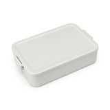 Brabantia - Make & Take Lunch Box – Large – 4 sandviç için oda – klipsli kapak – Dondurucu için uygundur – Bulaşık makinesinde yıkanabilir ve mikrodalgada kullanılabilir – açık gri – 25,5 x 16,7 x 6