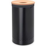 Brabantia Matt Black Mantar Kapaklı Metal Siyah 60 lt Çamaşır Sepeti