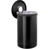 Brabantia Matt Black Plastik Kapaklı Çamaşır Sepeti 60L - 60 l - Siyah