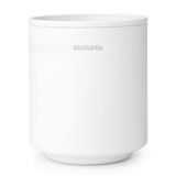 Brabantia - Mindset diş fırçası tutucu – birden fazla diş fırçası için – çizilmeye karşı dayanıklı – bakımı kolay – korozyona dayanıklı metal – banyo aksesuarı – düzenleyici – Fresh White – 9,4 x 8,1