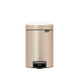 Brabantia Newicon Metalik Gold Çelik Pedallı Banyo Çöp Kovası 3 Lt - Altın