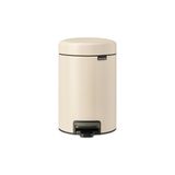Brabantia - NewIcon pedallı çöp kovası 3 l – banyo veya tuvalet için küçük çöp kutusu – yumuşak kapanan kapak – kolay pedal kullanımı – çıkarılabilir iç kova – yumuşak bej – 17 x 24 x 27 cm