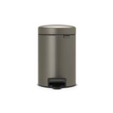 Brabantia Tret Çöp Kovası, İç Kovalı, Plastik, Çelik, çelik, gri (Platinum), 3 Liter