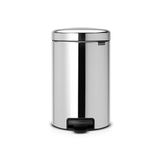 Brabantia Tret Çöp Kovası, İç Kovalı, Plastik, Çelik, plastik, Brilliant Stahl, 12 Liter