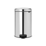 Brabantia Tret Çöp Kovası, İç Kovalı, Plastik, Çelik, plastik, Brilliant Stahl, 20 litre