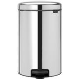 Brabantia Tret Çöp Kovası, İç Kovalı, Plastik, Çelik, plastik, Brilliant Stahl, 20 litre