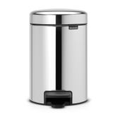 Brabantia Tret Çöp Kovası, İç Kovalı, Plastik, Çelik, plastik, Brilliant Stahl, 3 Liter