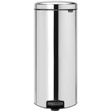 Brabantia Tret Çöp Kovası, İç Kovalı, Plastik, Çelik, plastik, Brilliant Stahl, 30 litre