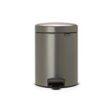 Brabantia Tret Çöp Kovası, İç Kovalı, Plastik, Çelik, plastik, gri (Platinum), 5 litre