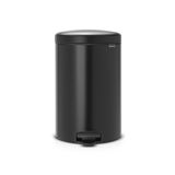 Brabantia Tret Çöp Kovası, İç Kovalı, Plastik, Çelik, plastik, mat siyah, 20 litre
