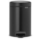 Brabantia Tret Çöp Kovası, İç Kovalı, Plastik, Çelik, plastik, mat siyah, 3 Liter
