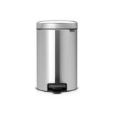 Brabantia Tret Çöp Kovası, İç Kovalı, Plastik, Çelik, plastik, Matt Stahl Fingerprint Proof, 12 Liter