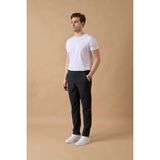 Braccas Erkek Siyah Slim Fit Lastikli Bel Esnek Kumaş Dar Kesim Jogger Pantolon - 32
