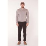 BRACCAS Erkek Yandan Cepli Bel Bağcıklı Slim Fit Chino Kahverengi Pantolon