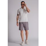 BRACCAS Erkek Yandan Cepli Beli Lastikli Keten Dokulu Relaxed Fit Jogger Şort Antrasit