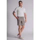 BRACCAS Erkek Yandan Cepli Beli Lastikli Keten Dokulu Relaxed Fit Jogger Şort Haki