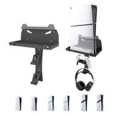 BracNova Wall Mount for All PS5 Models-Steel PS5 Wall Mount Kit With 2 Removable Controller Holder And siicone(Compatible with PS5 Slim, Pro, and Original)