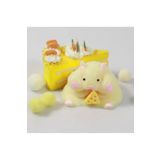 Brainbow Hamster sukuşi -taba Sukuşi - Squishy fare- tüylü fare - Stres Oyuncak (sarı)